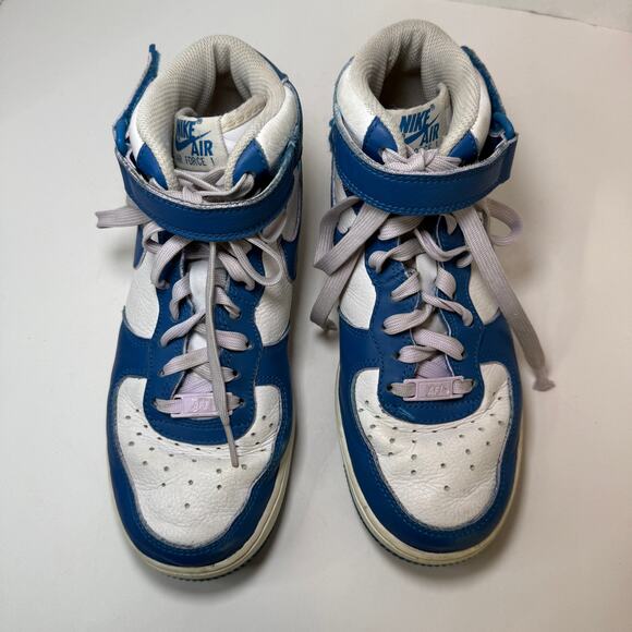 Nike Air Force 1 '07 Mid Sneaker Shoes Military Blue White Women's Size 7.5 - Picture 3 of 9